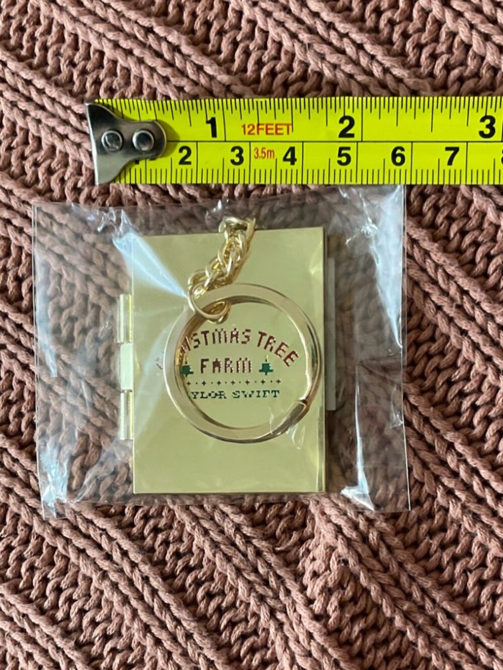 Official Taylor Swift Christmas Tree Farm Metal Photo Keychain